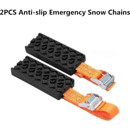 2Pcs Tire Wheel Chain Anti-slip Emergency Snow Chains For Ice/Snow/Mud/Sand Road Safe Driving Truck SUV Auto Car Accessories