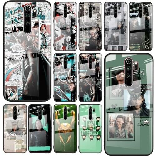 Tempered Glass Cover Marvel Avengers Loki For Xiaomi Redmi Note 10 10S 9T 9S 9 8T 8 7 5G Pro Max Phone Case Shell