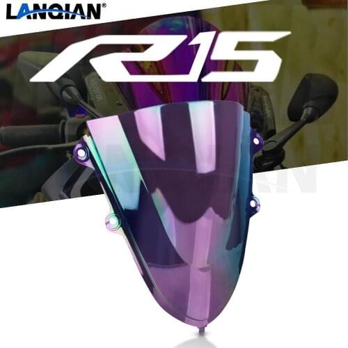 For Yamaha YZF R15 V3 Motorcycle Sport Plastic Windshield WindScreen Deflector Visor YZF-R15 V3 2017 2018 2019 Accessories