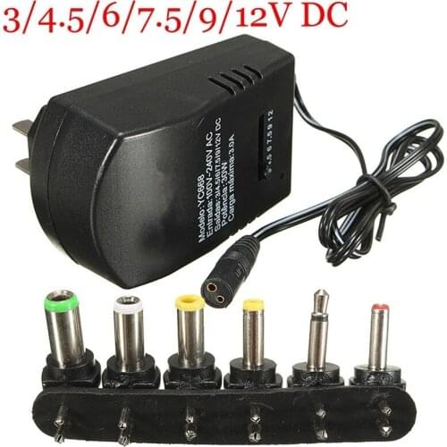 Dreamburgh Universal Power Supply AC DC Adapter Converter 100-240V 3/4.5/6V 7.5V 9V 12V Power Supply Charger 3.0A EU/US Plug