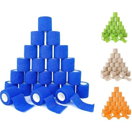 ELOS-24 Pcs Elastic Self-Adhesive Bandage 5 Cm Sports Fixed Bandage Suitable For Sports Injuries And Pet Treatment
