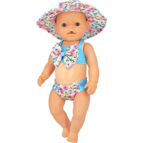 Doll clothes fits 18 inch 45cm American' doll and 43cm Baby doll accessories fashion Bikini swimsuit Clothes for dolls