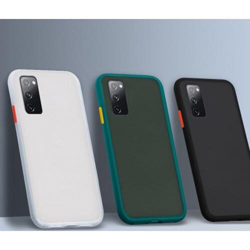 Matte Hard Case For Samsung Galaxy S21 Ultra Case S20 FE Plus Note 20 Ultra 10 Lite Cover TPU Frame Phone Bumper For Samsung S21