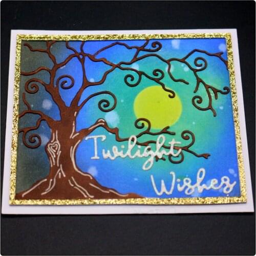 YINISE Tree Background Cut Metal Cutting Dies For Scrapbooking Stencils DIY Album Cards Decoration Embossing Folder Die Cuts