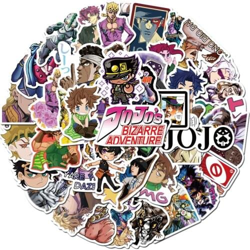 10/50Pcs/Set Jojos Bizarre Adventure Stickers for Luggage Car for Toys Skate Laptop Refrigerator Ski Motorcycle Stickers