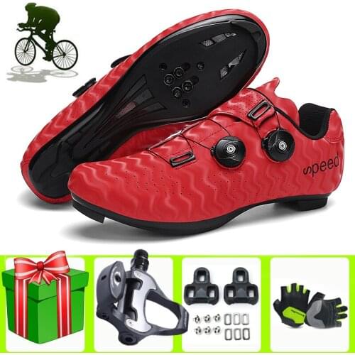 Road Bike Shoes SPD-SL Self-Locking Flat Bike Outdoor Mountain Bike Shoes Hiking Professional Competition Sport Cycling Shoes