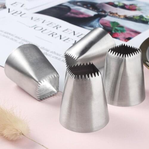 Extra Large Stainless Steel Icing Nozzle Cream Nozzles Cake Decorating Tools Pastry Tip Fondant Baking Accessories