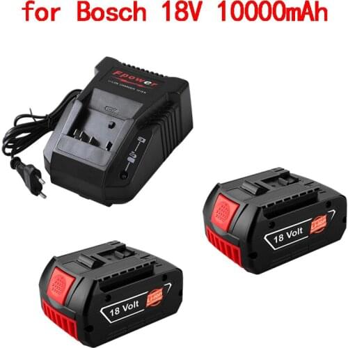 For Bosch 18V 10000mAh Rechargeable Power Tools Battery with LED Li-ion Replacement BAT609, BAT609G, BAT618, BAT618G, BAT614