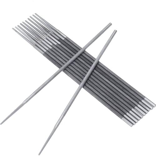 12Pcs Chainsaw Round File 5.2mm 13/64'' Sharpening Files Sharpener For 3/8" Chain Woodworking File