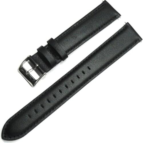 YQI Calf Genuine Leather Watch Strap 20mm Watchband Black Extra Long Watch band for Men Watches for Automatic Watch