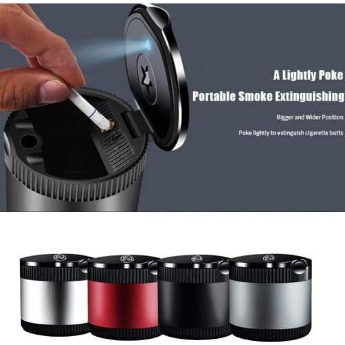 LED Metal Car Ashtray for MG Emblem TF ZR ZS ES HS EZS MG3 5 6 7 Morris 3 GS Auto Interior Cigarette Smoke Accessories Styling