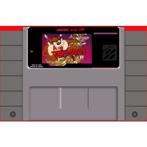 TAZ MANIA 16 bit Big Gray Game Card For USA NTSC Game Player