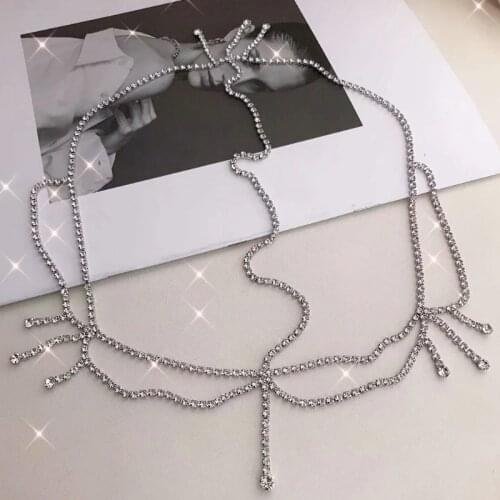 U90E Head Chain Jewelry with Rhinestone Bohemian Head Chain Elegant Crystal Headpiece Fashion Hair Styling Accessories