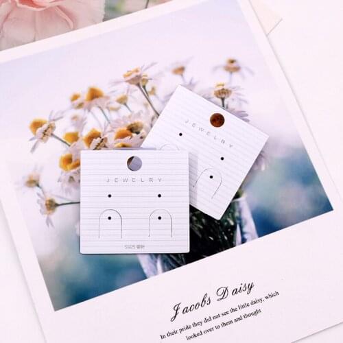Earring Packaging Card 5*4.7cm Jewelry Display Hanger Tag Plastic Hooks Jewelry Earring Stud Cards Custom logo