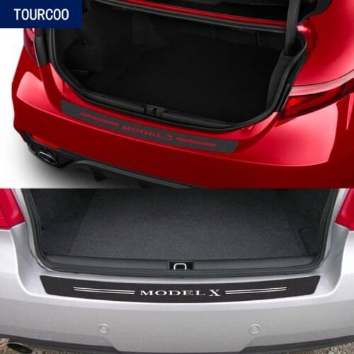 Car Rear Trunk Decor Protective Sticker for Tesla Model 3 S X