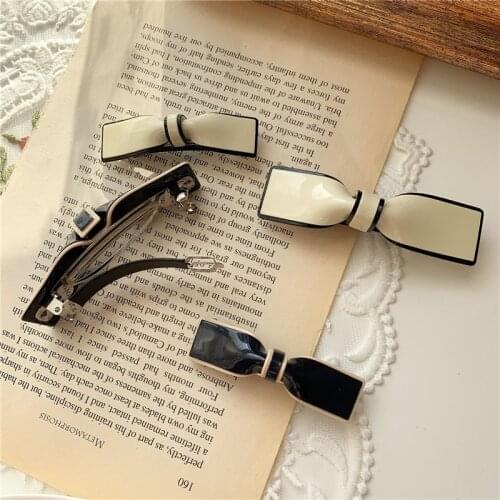 Women Vintage Bow Hairpin Lady Sweet Hair Clip