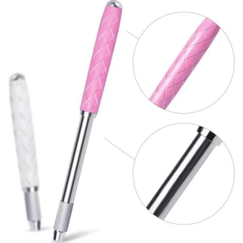 10PCSAluminum Alloy Mini Free Scale Manual Microblading Pen Use For Permanent Makeup Eyebrow Eyeliner Lips Tattoo Needles