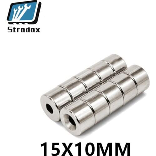 20pcs Strong magnetic magnet round15x10mm hole 5MM powerful small magnet High-strength steel magnet rare earth neodymium magnets