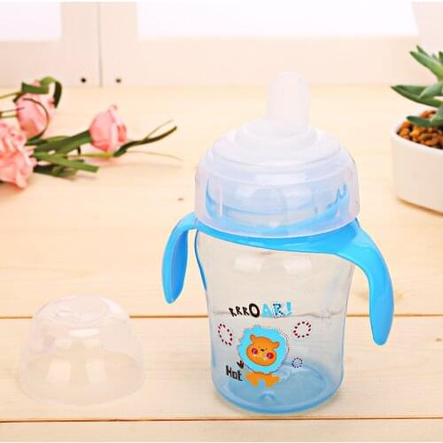 240ml Duck Mouth Cup Baby Feeding Cup Children Learn Feeding Drinking Bottle with Handle Kids Training Cup