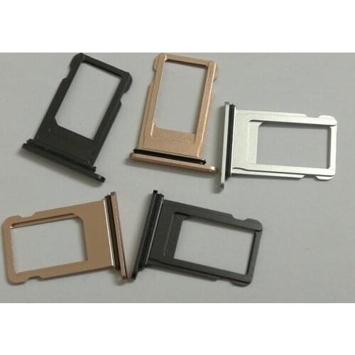 50pcs SIM Card Tray Holder for iPhone 8 Plus X 8P 8G SIM Card Adapter Replacement Parts