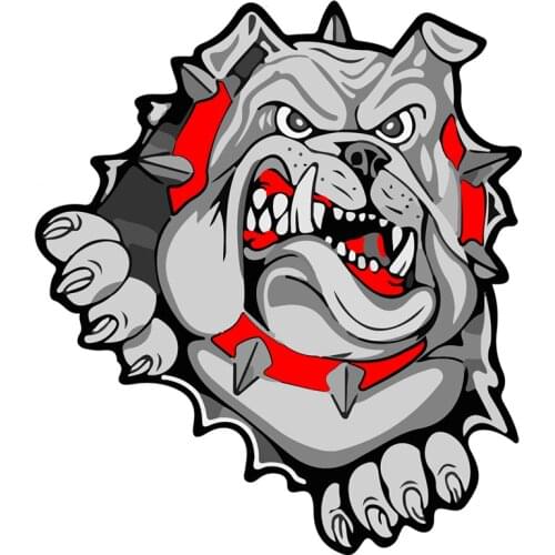 A-0033# Bentley Bulldogs Busting Through Wall Self-adhesive Decal Car Sticker Waterproof Auto Decors