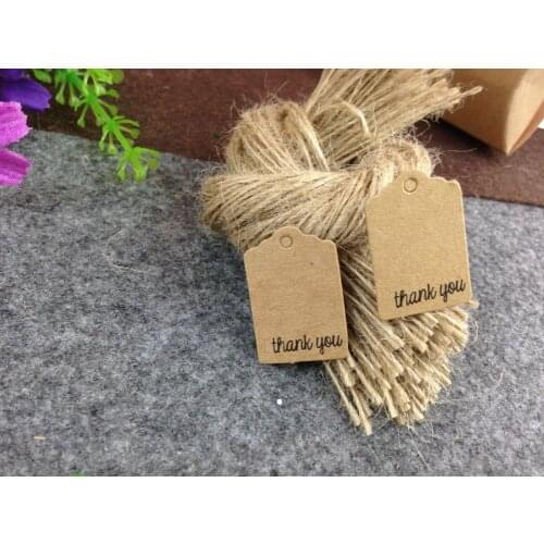 Free shipping 3x2cm Color Price Tags Hand made Gift tags Thank you DIY Kraft Paper cards Garment Tags 200PCS Tags+200PCS Strings