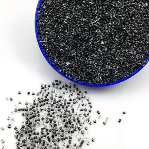 16g 1000pcs 2mm 12/0 Black Clear Color Round Loose Spacer Beads Cezch Glass Seed Beads Handmade Jewelry Making DIY Garment Bead