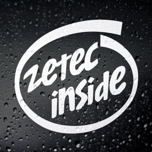 Black/Sliver Zetec Inside Text Car Window Sticker Fashionable Rear Windshield Car Styling Decor Glass Creativity Decal S553