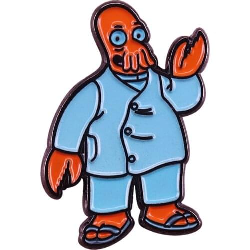 Doctor John A. Zoidberg Lobster Decapodian future Space Cartoon Enamel Pin