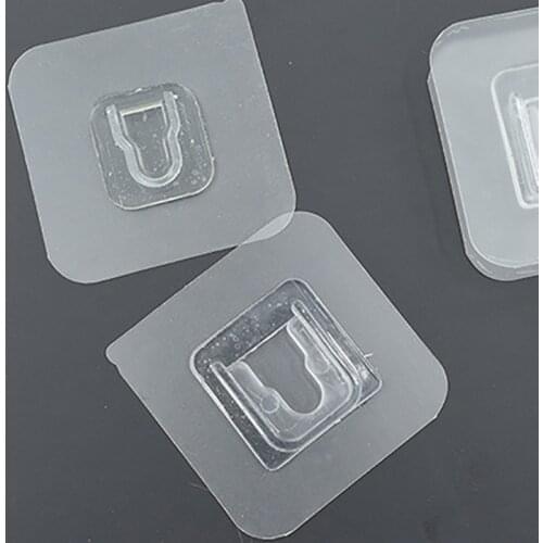 Home Plastic Hooks Waterproof Sticky Hook for Kitchen Bathroom Shelf Sticker Sticking Wall Strong Adhesive Hook Hanger