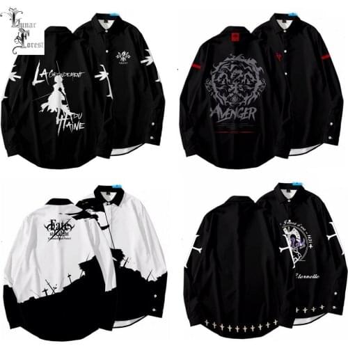 Fate/ Saber Alter 3D Printing Unisex Shirt Women/Men Casual Long Sleeve Cool Loose Button Anime Overclothes Oversize 6XL