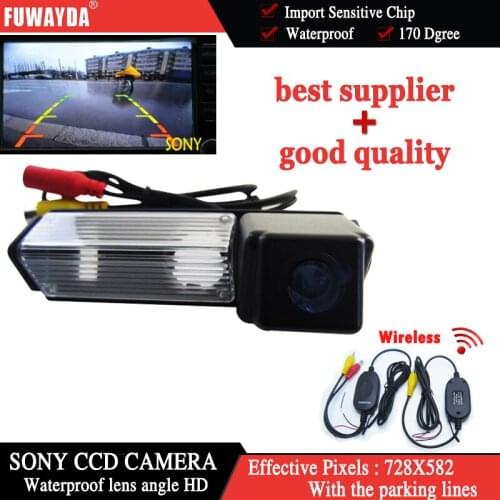 FUWAYDA Wireless for HD SONY CCD Car Rear View Mirror Image With Guide Line CAMERA for MITSUBISHI GRANDIS Grandis WATERPROOF HD