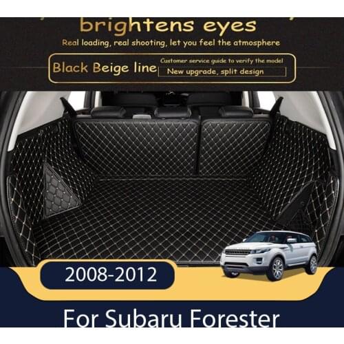Leather Car Trunk Mat For Subaru Forester 2008-2012 Cargo Liner Accessories Interior Boot