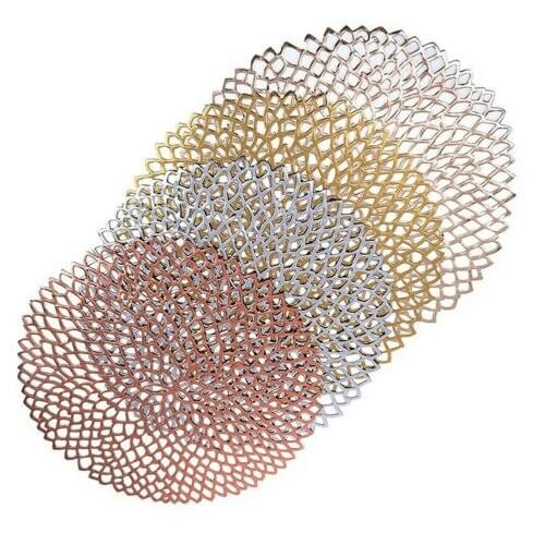 Round Coaster Plastic Pads Insulation Table Placemat Non-slip Mats Western Mat Coffee Tea Hot Drink Kitchen Decor