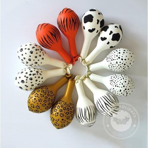 12inch 3.2g Latex Balloons Cartoon Balloon Cow Watermelon Leopard Foot Tiger Print Baby Shower Birthday Party Decoration Balloon
