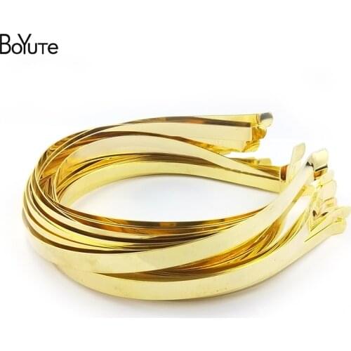 BoYuTe (100 Pieces/Lot) 3-4-5-6-7-10MM Metal Iron Hair Band Factory Supply Hairband Base Women Headband Jewelry Materials