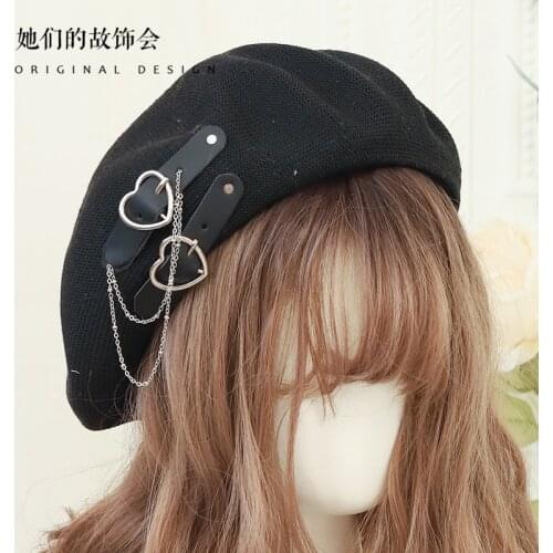 Fashion Beret Summer Breathable Lolita Hat Lolita Sweet Cool JK Lolita Girl Hat for Women