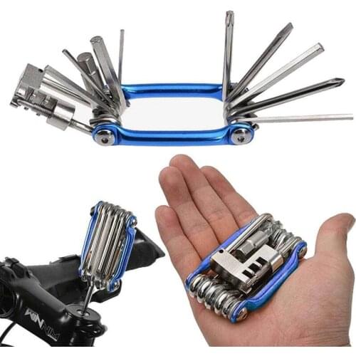 Bicycle Bike Tools Repairing Set 15 In 1 Bike Repair Tool Kit Wrench Screwdriver Chain Carbon steel bicycle Multifunction Tool