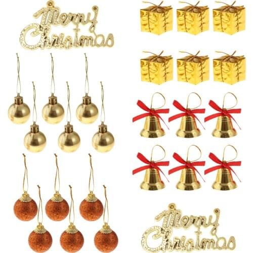 26pcs Set Christmas Balls Christmas Tree Hanging Ornaments Decoration
