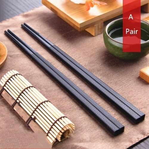 A Pair Chopsticks Non-Slip Reusable Health Without Lacquer Plastic Japanese Sushi Dinnerware Dumplings Food Sticks Chopsticks