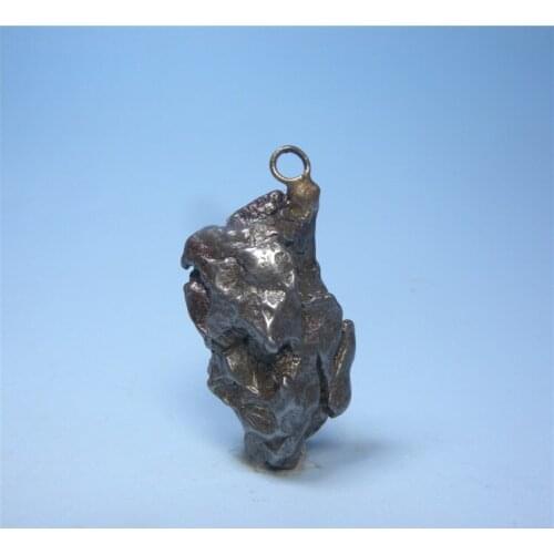 Argentine natural stone iron meteorite pendant genuine extraterrestrial black nickel-iron meteorite mineral crystal specimens