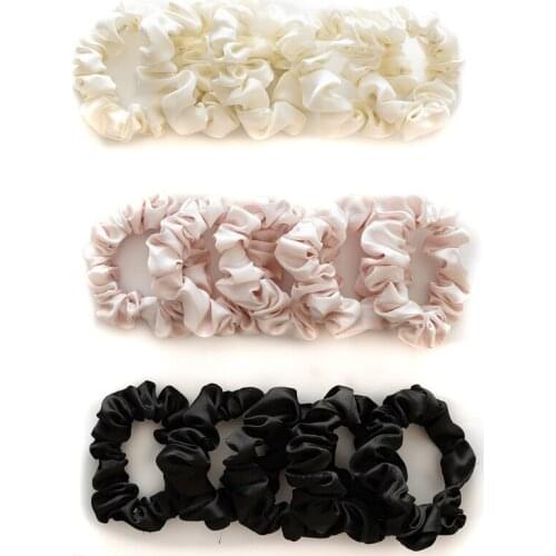 Women Cloth White Black Hair Accessories Girls Elastic Rubber Band Hair Ring Hair Scrunchies