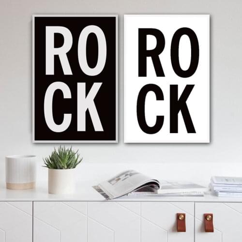 Nordic Picture Fashion Rock Vintage Retro Big Art Print Poster Wall Picture Canvas Painting No Framed Home Bar Decor No Frame