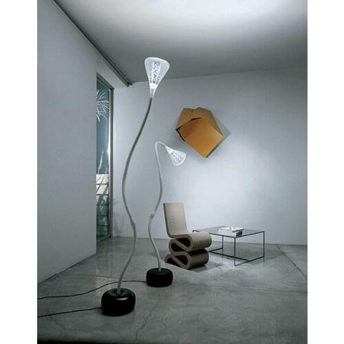 Modern simple PIPE tube floor lamp free curved lotus living room library house chain store lights