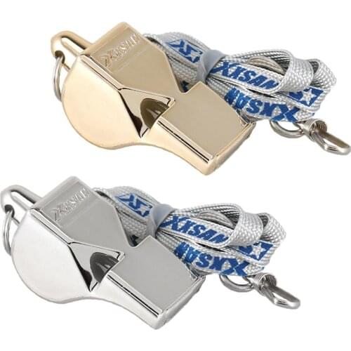 1Pcs Metal Whistle Referee Rugby Party Sports Whistle School Football Training Whistle With Lanyard Safety Emergency Whistle