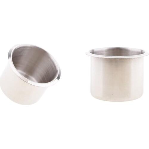 Pair 2.68 Inch Steel Cup Drink Holder for Marine Boat RV 68x55mm Durable