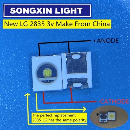 1000PCS For LG LED Backlight 1210 3528 2835 1W 3V Cool white LCD Backlight for TV Application Perfect substitute same polarity