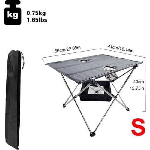 Ultralight Portable Folding Camping Table Oxford Cloth Outdoor Dinner Desk Strength Aluminum Alloy For Garden Party Picnic BB