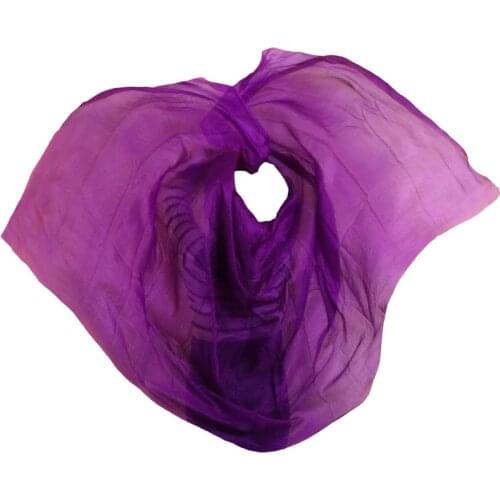 Customized 100% Real Chinese Silk Belly Dance Veil Shawl Women Scarf Costume Accessory Handmade Dyed Pure Natural Silk Veil
