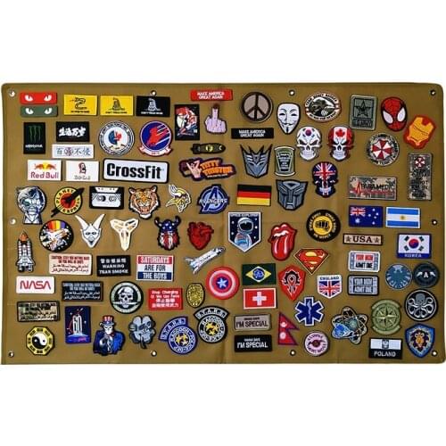 DIY Embroidery PVC Patch Wall-mounted Door Finishing Nylon Cloth Military Badge EDC Tool Hanging Wall Display Collection Poster